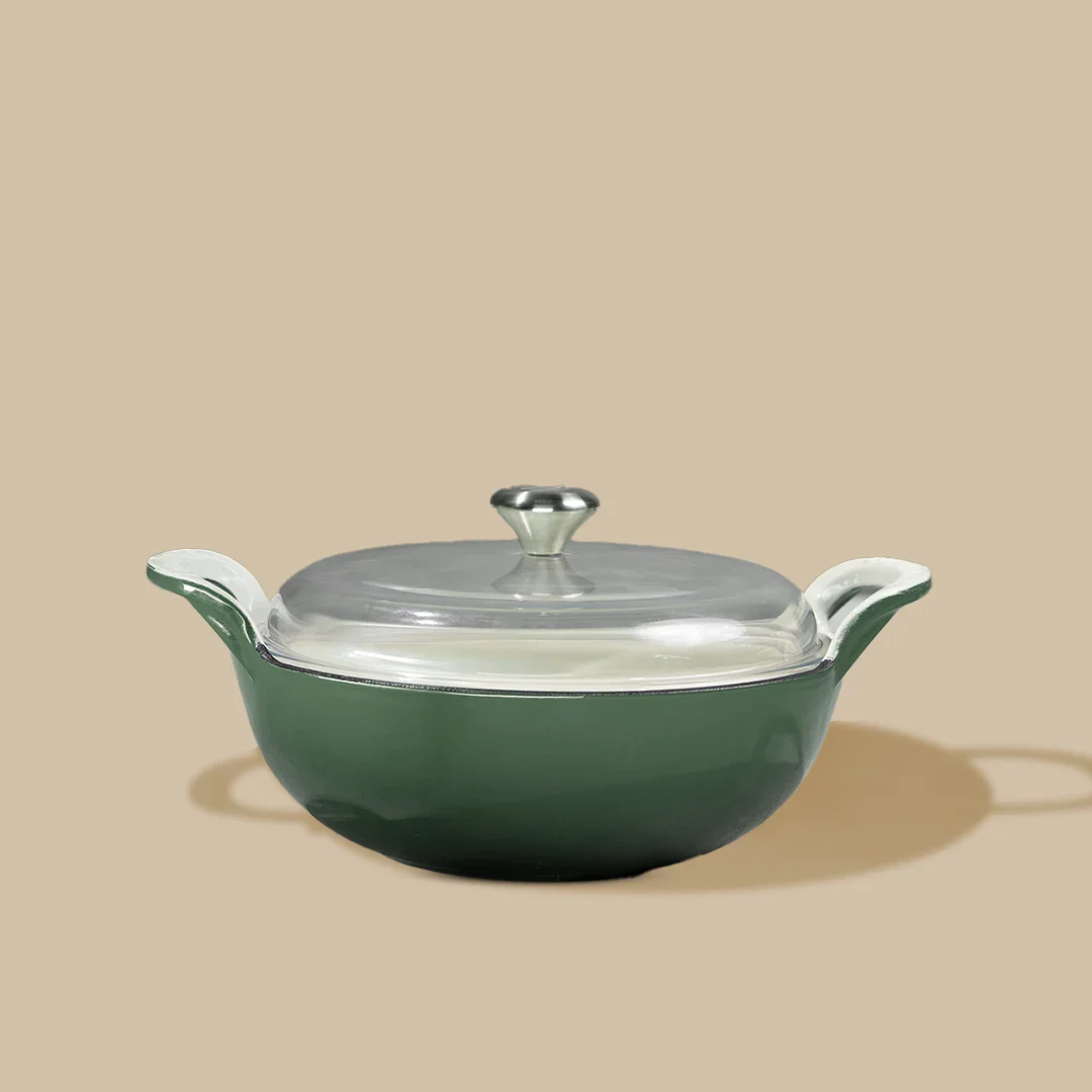 No. 10 Enamel Cast Iron Kadai (3L) - Image 3