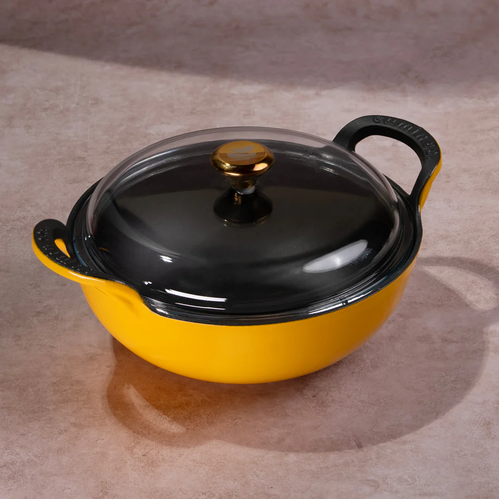 No. 10 Enamel Cast Iron Kadai (3L) - Image 8