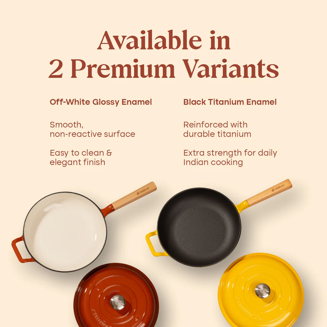 No. 10 Enamel Cast Iron Pan (26cm) - Image 11