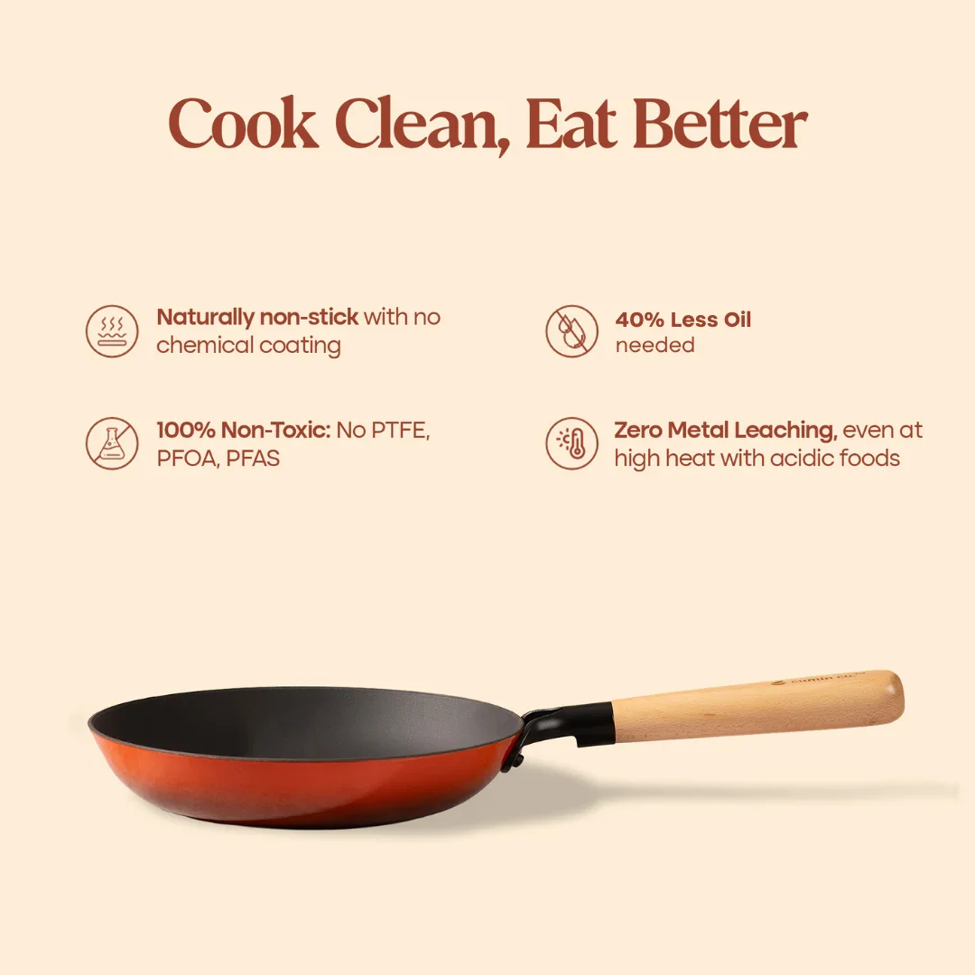 No. 9 Enamel Cast Iron Pan LITE (24cm) - Image 13