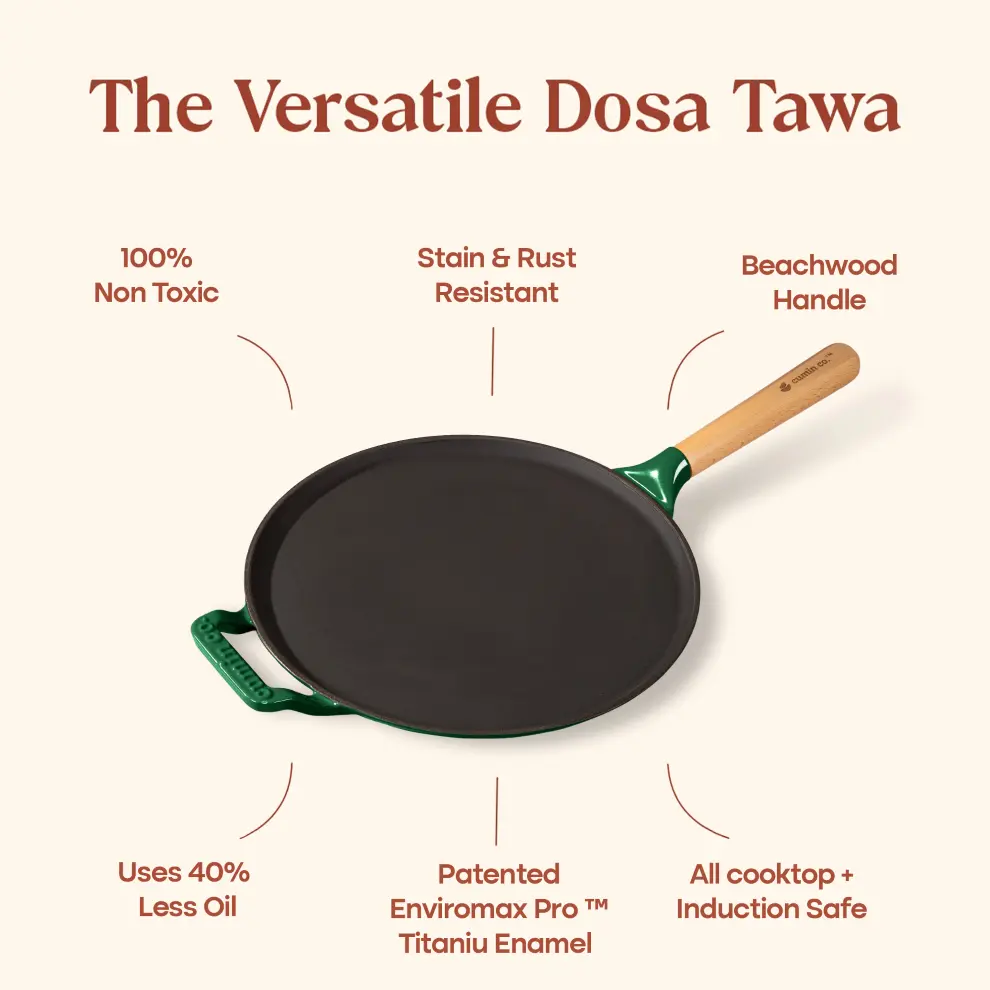 No. 11 Enamel Cast Iron Dosa Tawa (28cm) - Image 11