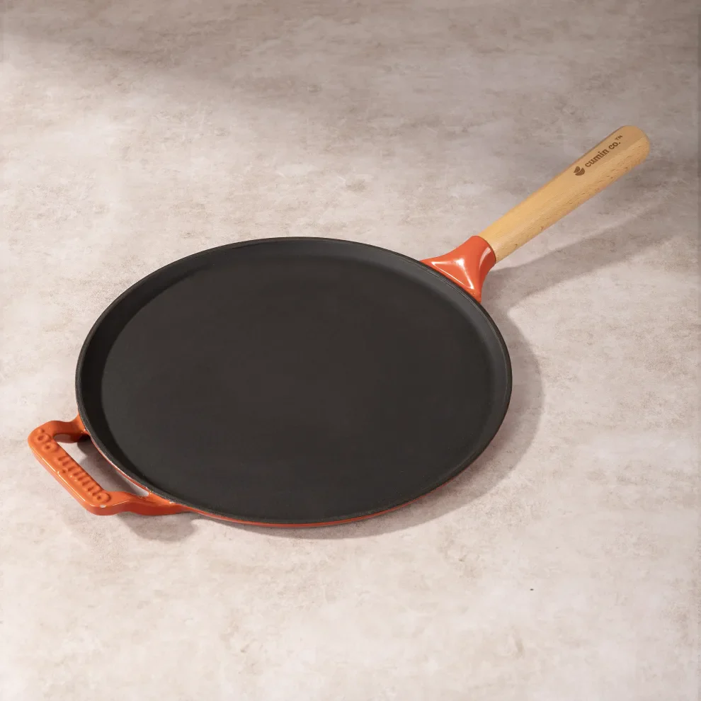 No. 11 Enamel Cast Iron Dosa Tawa (28cm) - Image 17