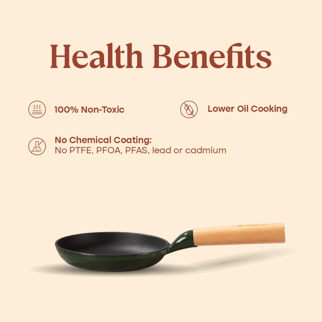 No. 6 Enamel Cast Iron Pan (16cm) - Image 13