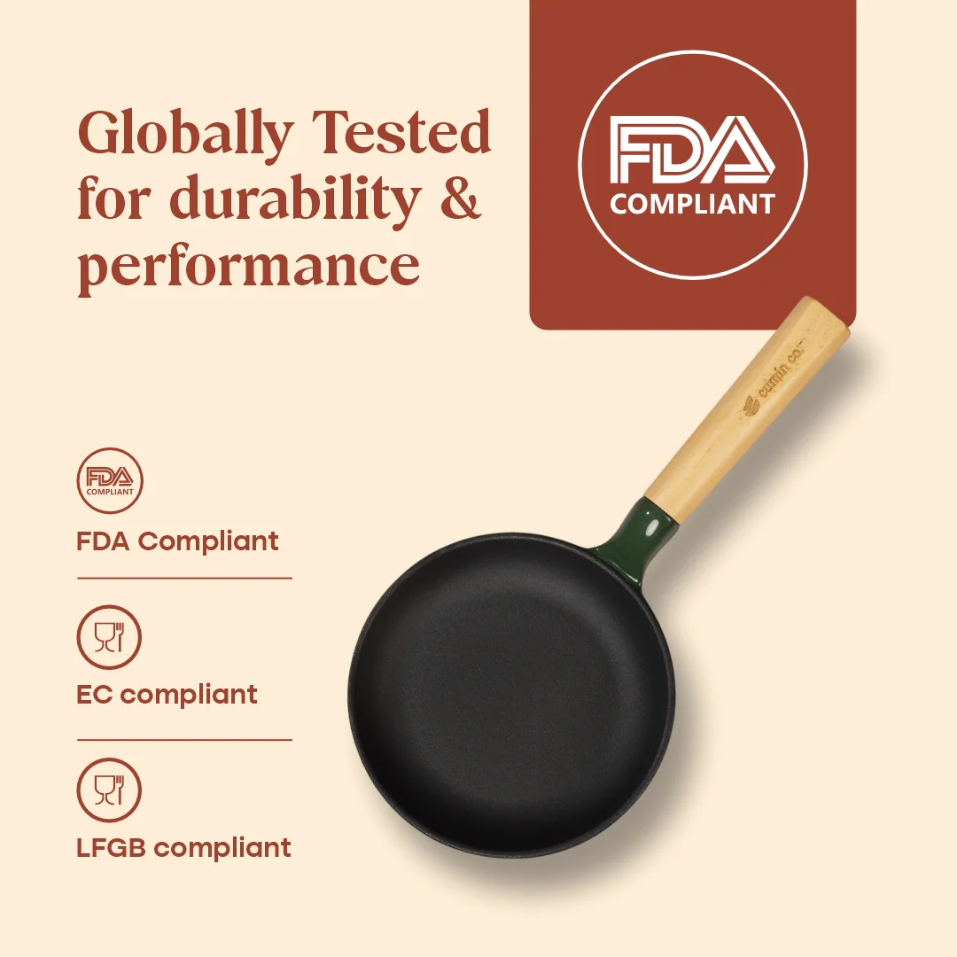 No. 6 Enamel Cast Iron Pan (16cm) - Image 14