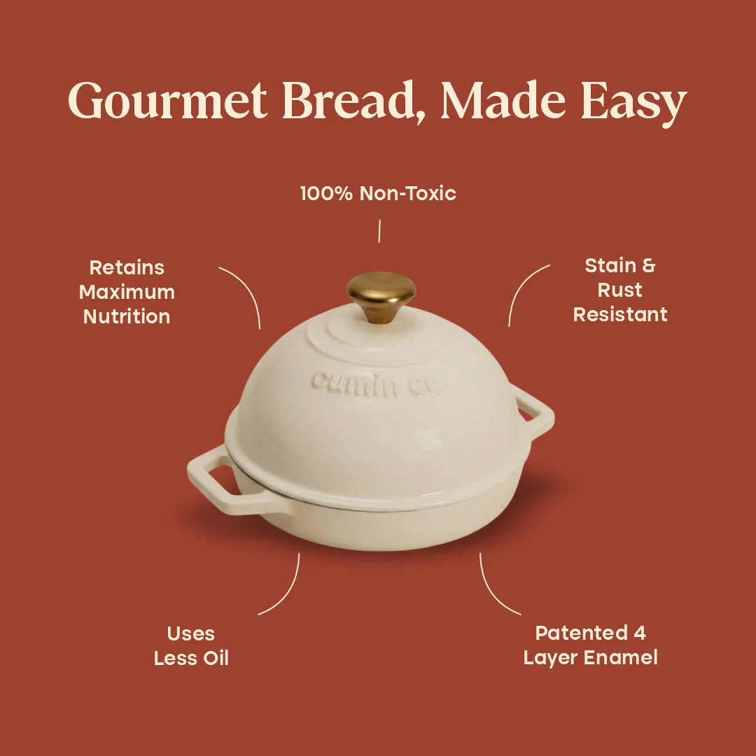 No. 8 Enamel Cast Iron Bread Oven (20cm) - Image 7