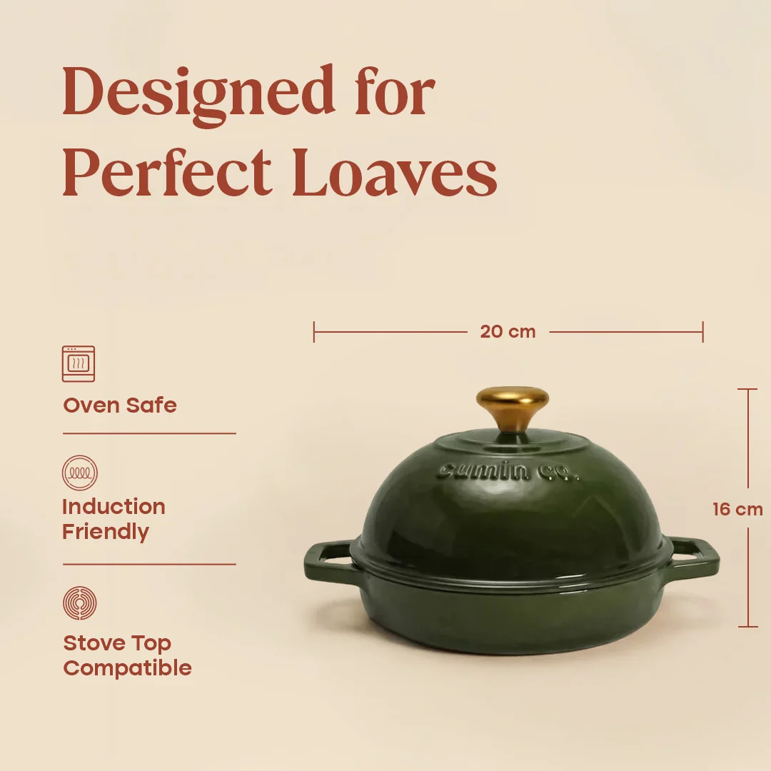 No. 8 Enamel Cast Iron Bread Oven (20cm) - Image 8