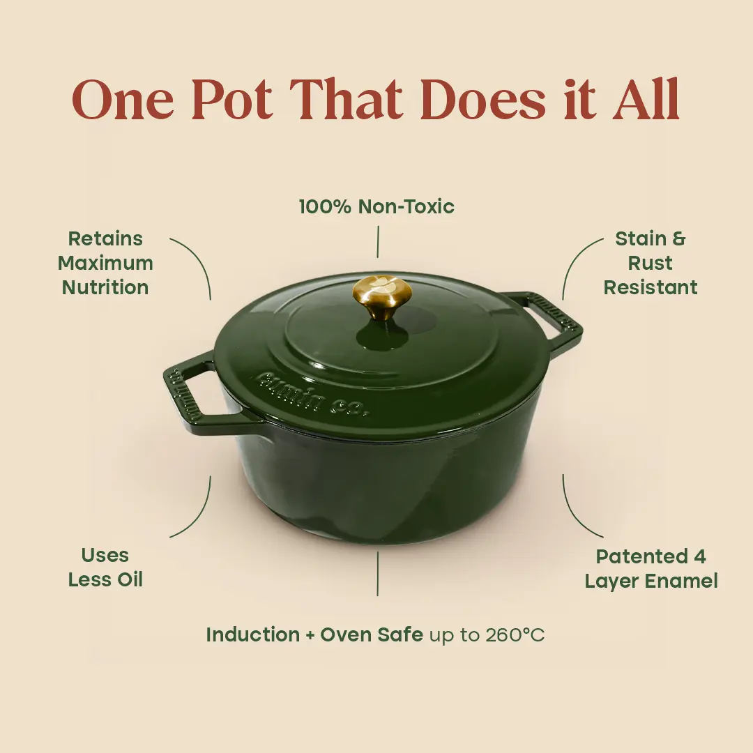No. 8 Enamel Cast Iron Dutch Oven (2.5L) - Image 11